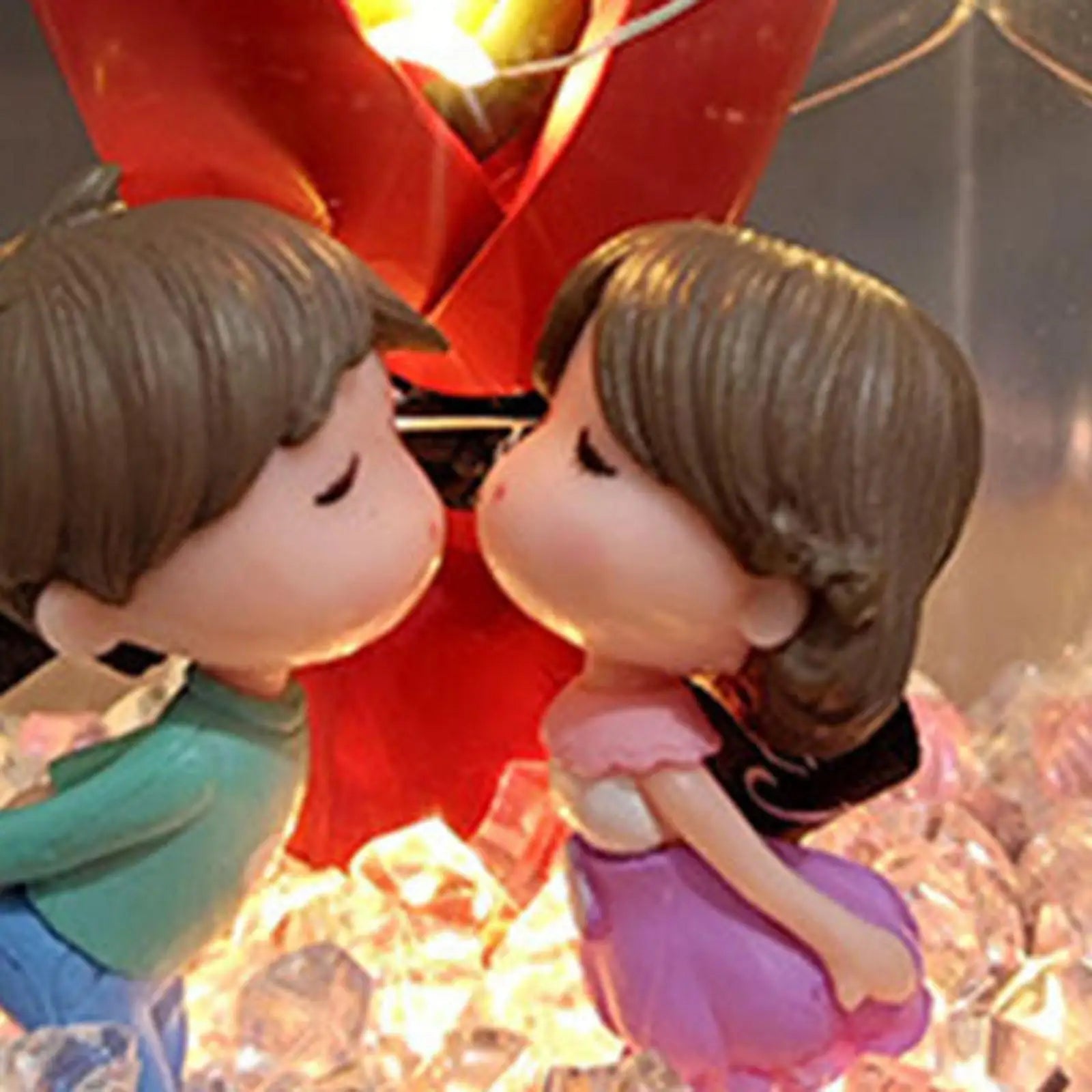 Romantic Artificial Flower Bouquet Acrylic Dome Preserved Rose Gift Box for Wedding Valentine’s Day Anniversary Decoration